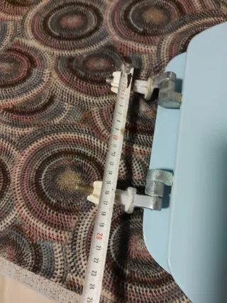 Tapa de inodoro, sanitario azul