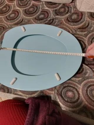 Tapa de inodoro, sanitario azul