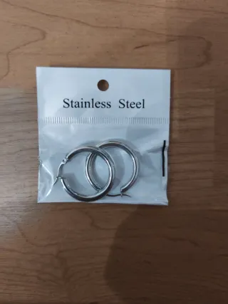 Pendientes Aro Acero Inoxidable.Miy bonitos