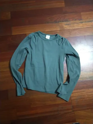 Jersey niña verde con cortes