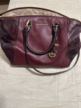Bolso Michael Kors Piel Rojo Serpiente