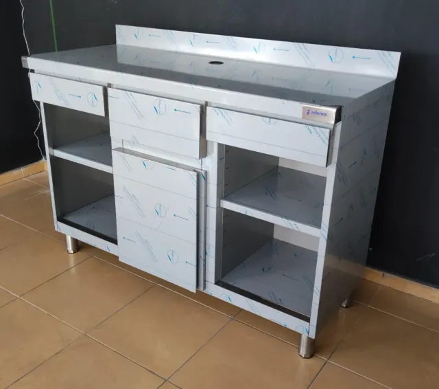 Mueble cafetero Edenox acero inoxidable