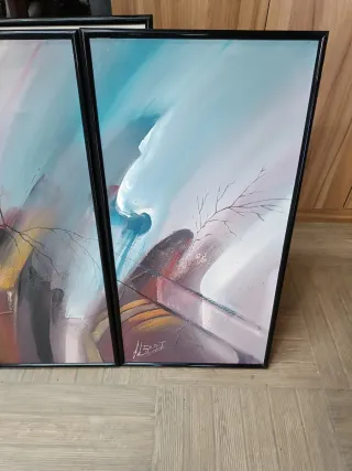 2 Quadri Astratti Multicolori