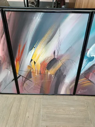 2 Quadri Astratti Multicolori