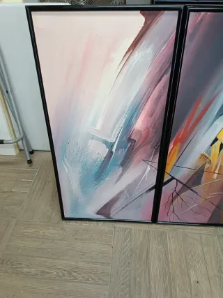 2 Quadri Astratti Multicolori