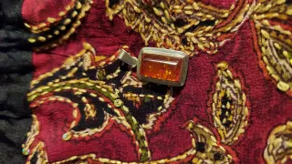 Colgante Plata 925 y Ámbar Rectangular