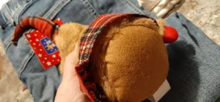 Orsetto natalizio fermaporta scozzese