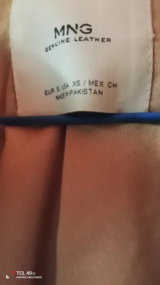 Cazadora polipiel beige Mango mujer