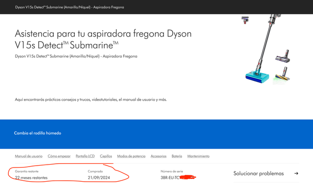 Dyson V15s Detect Submarine Aspiradora + Fregona
