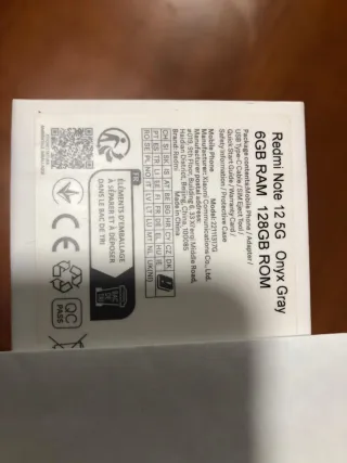 Xiaomi Redmi Note 12 5G 128GB Grigio