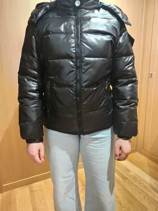 Plumas negra capucha desmontable Talla S