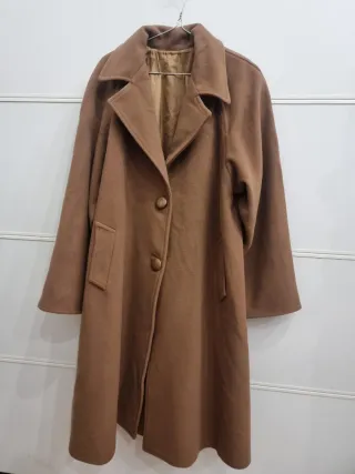 Cappotto Vintage Lana Oversize Cammello