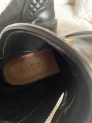 Botines Zara Talla 37 Mujer Negros