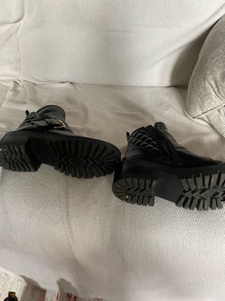 Botines Zara Talla 37 Mujer Negros