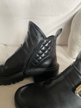 Botines Zara Talla 37 Mujer Negros