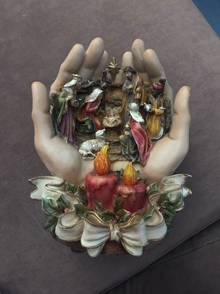 Presepe artigianale mani Natività S.Gregorio