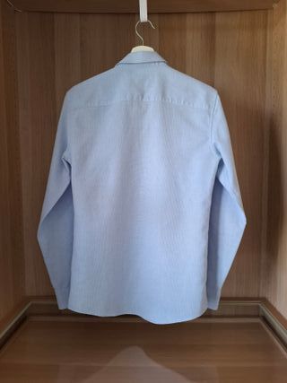 Camisa Zara Talla 38 S Azul Hombre