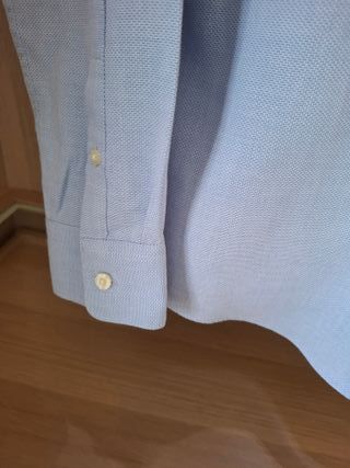 Camisa Zara Talla 38 S Azul Hombre