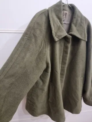 Cappotto Lana Oversize Vintage Verde Oliva M