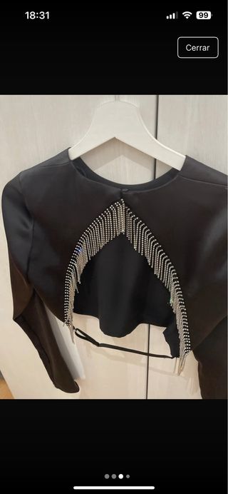 Blusa crop top fiesta Zara XS