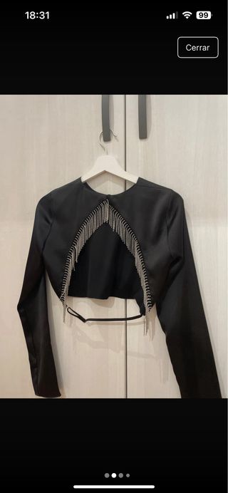 Blusa crop top fiesta Zara XS