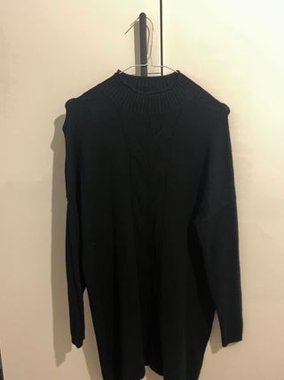 Abito maglione maniche lunghe nero