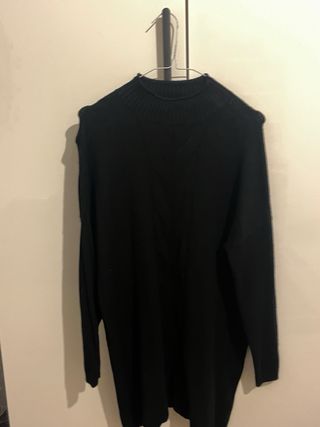 Abito maglione maniche lunghe nero