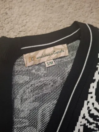 Vestido Camaleónica Talla S/M Negro Blanco