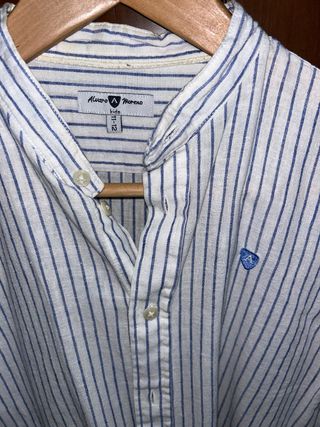 Camisa rayas azul y blanco Alvaro Moreno talla 11-