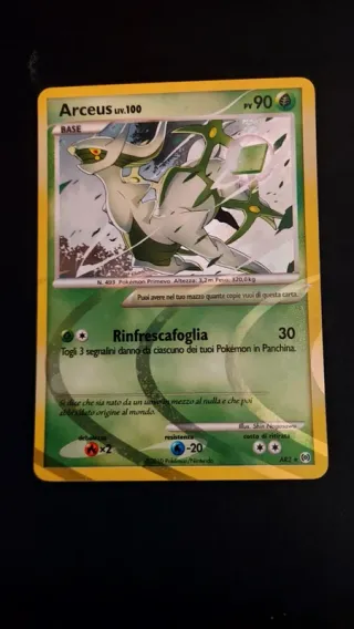 Carta Pokémon Arceus 2/99 holo rara ITA