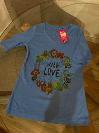 Camiseta Comilla manga 3/4 floral With Love