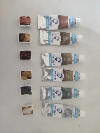 12 acquerelli metallizzati e perlati