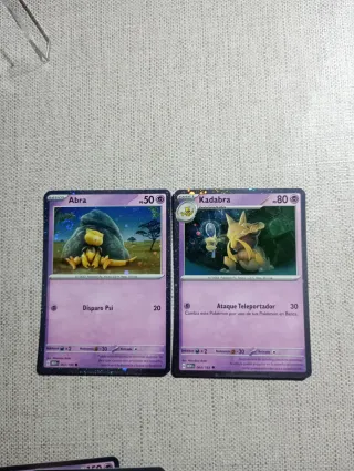 Carta Pokémon Abra y kadabra 2 cartas Básico Españ