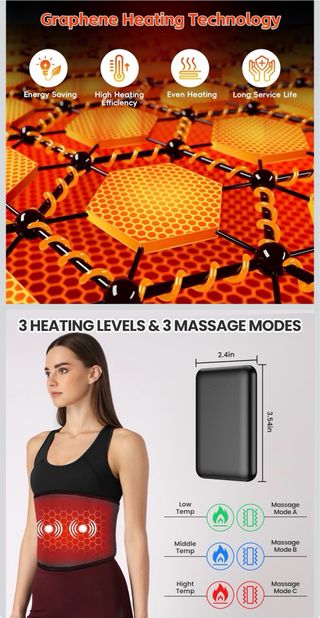 Manta Lumbar Eléctrica Portátil