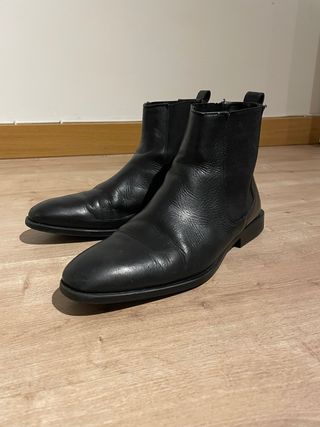 Botines piel negro - Zara
