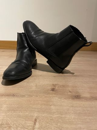 Botines piel negro - Zara