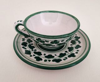 Lotto 3 Tazze da Tè e Piattini Ceramica Deruta