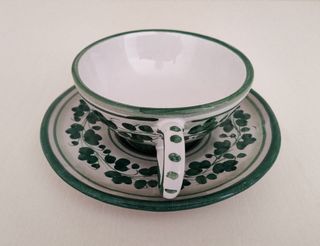 Lotto 3 Tazze da Tè e Piattini Ceramica Deruta