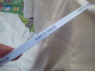 vestido novia de rosa clara , mide 47 cm de cadera