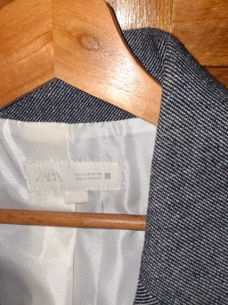 Chaqueta Zara Gris Mujer