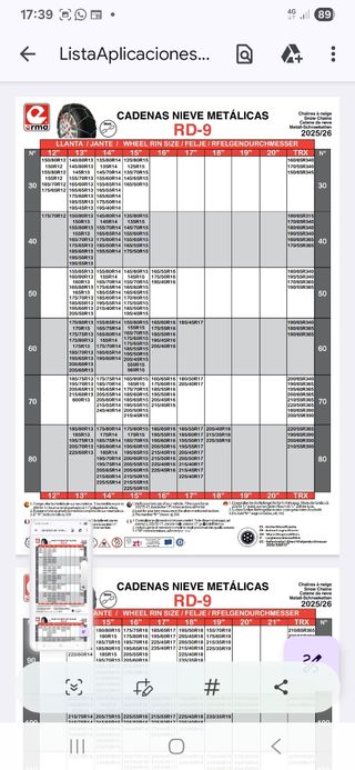Cadenas de Nieve RD-9 60
