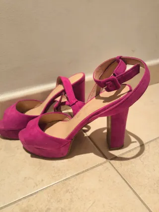 Zapatos de fiesta tacón rosa