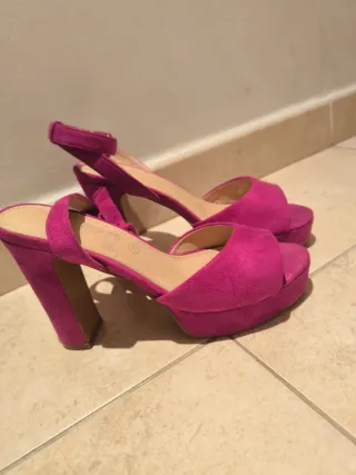 Zapatos de fiesta tacón rosa