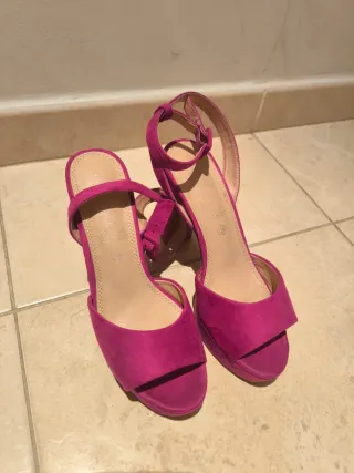 Zapatos de fiesta tacón rosa