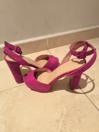 Zapatos de fiesta tacón rosa