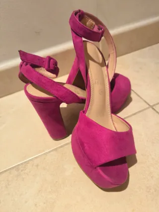 Zapatos de fiesta tacón rosa