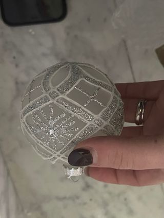 Palline Albero Vetro Glitter totale 7