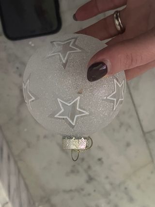 Palline Albero Vetro Glitter totale 7