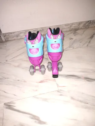 Patines niña rosas y azules