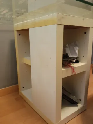 Escritorio de cristal